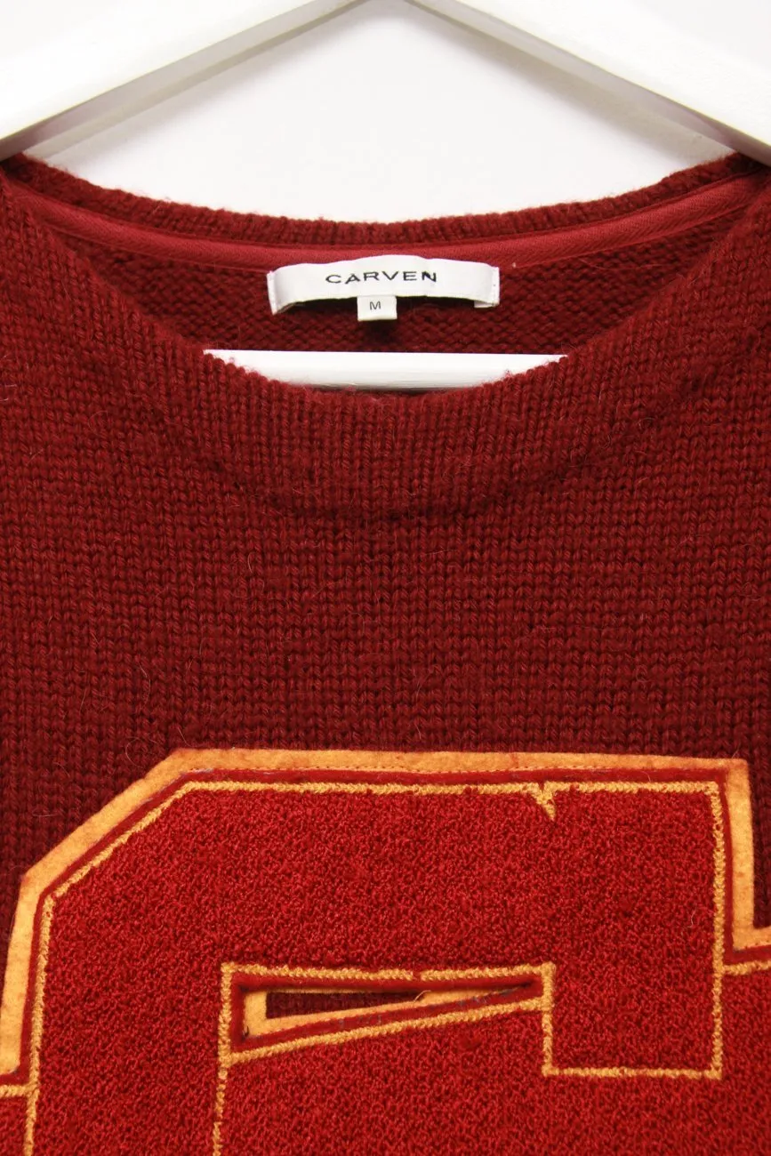 0650_CARVEN BORDEAUX RED KNIT JUMPER