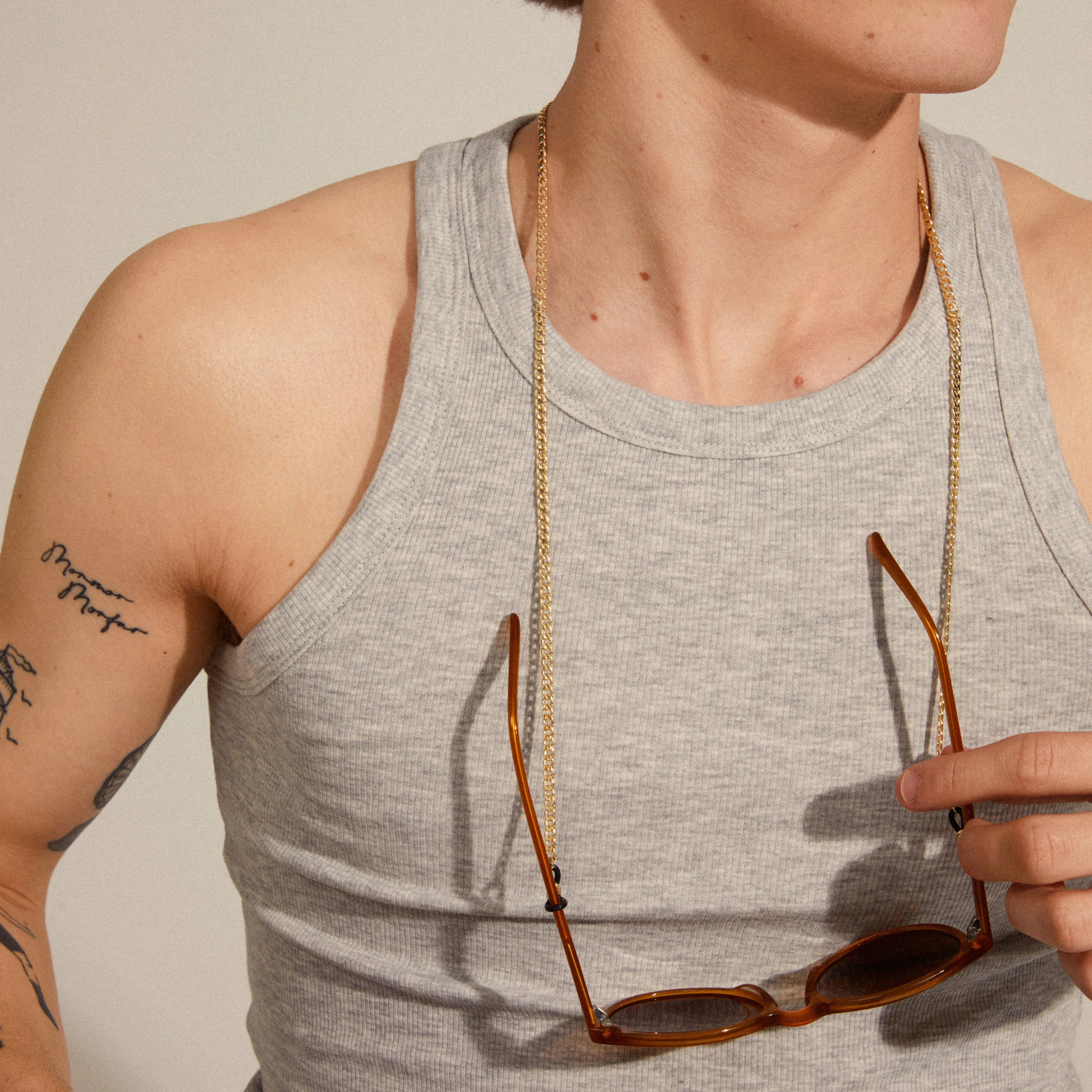 AJA curb chain for sunglasses gold-plated